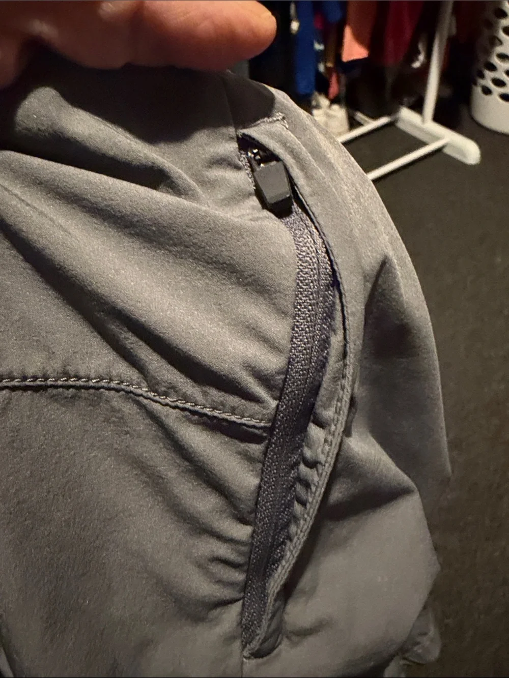 Tailored Athlete Training Shorts Size Medium Gray Zipper Pockets Lined
